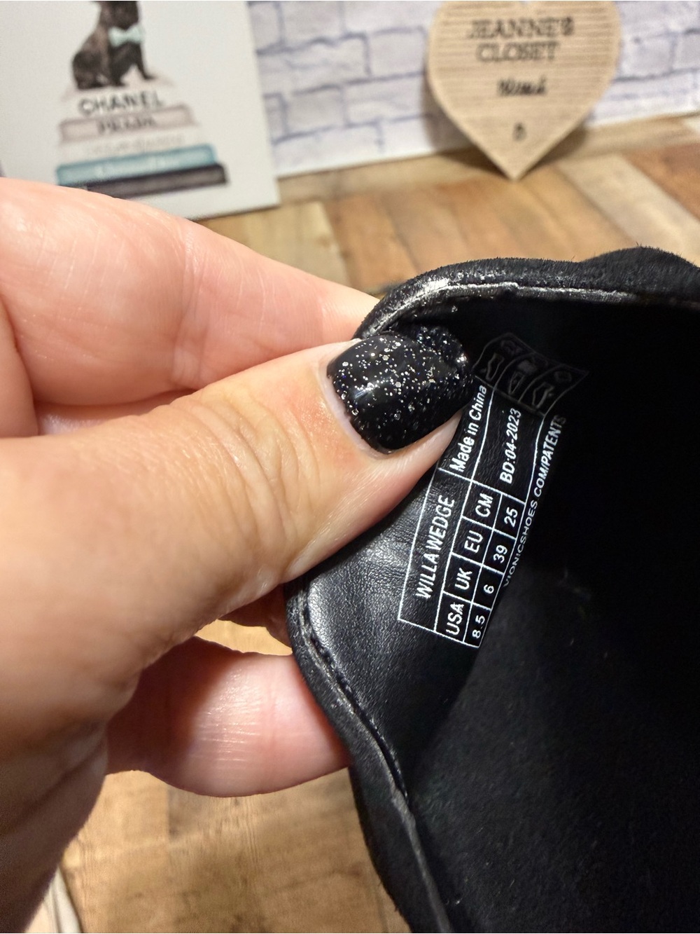 Vionic Willa Wedge Black Suede I7294L1001 Women's Size 8.5 Medium - Picture 9 of 12